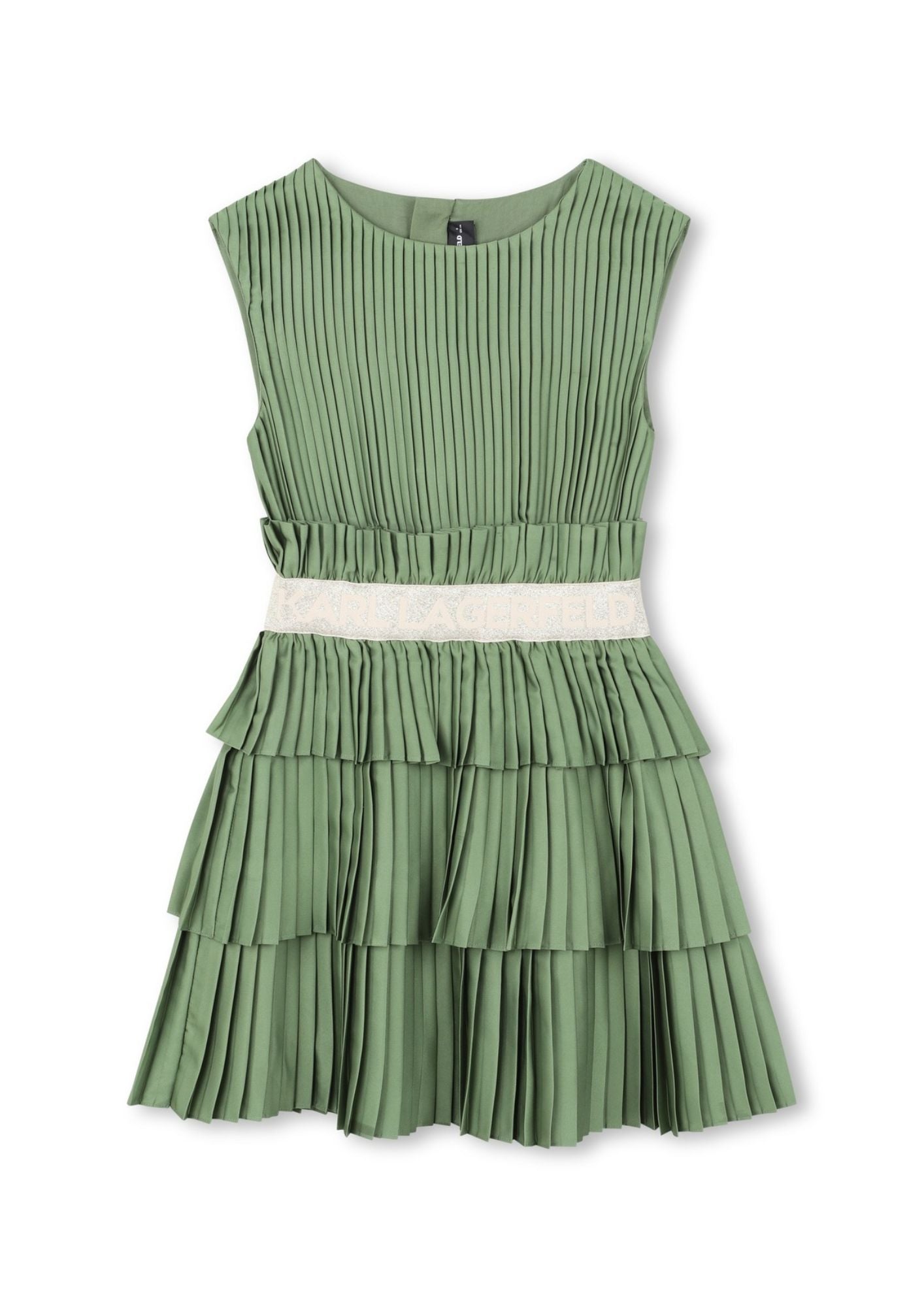Karl Lagerfeld Green Pleated Dress