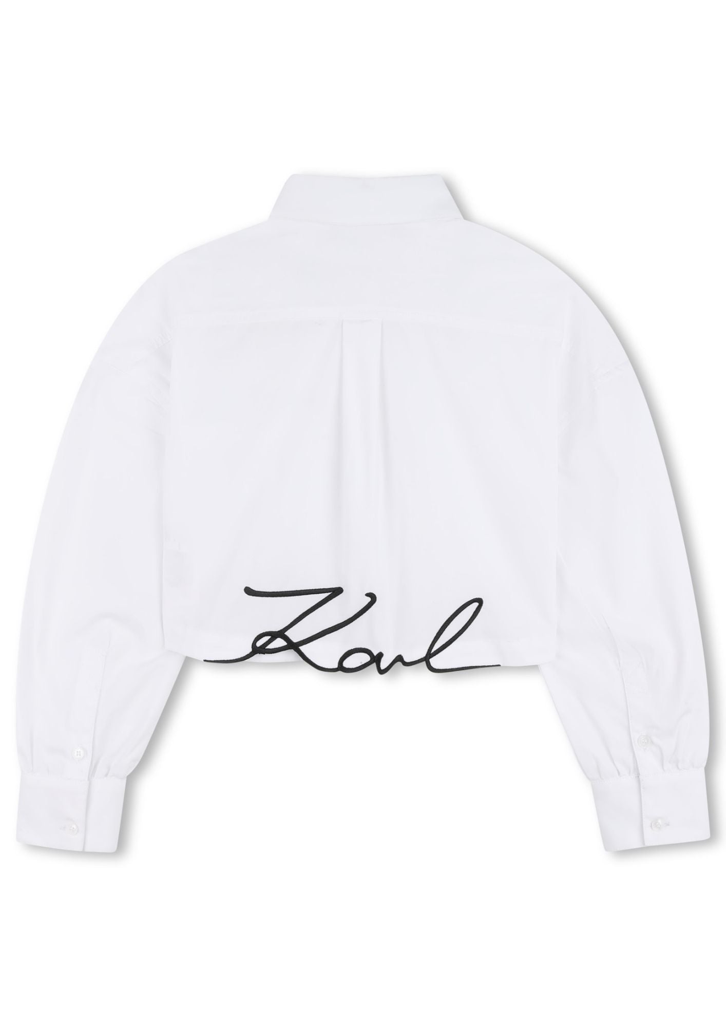 Karl Lagerfeld White Crop Shirt