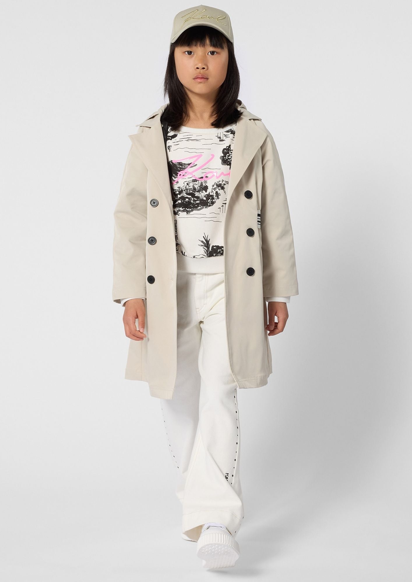 Karl Lagerfeld Beige Trench