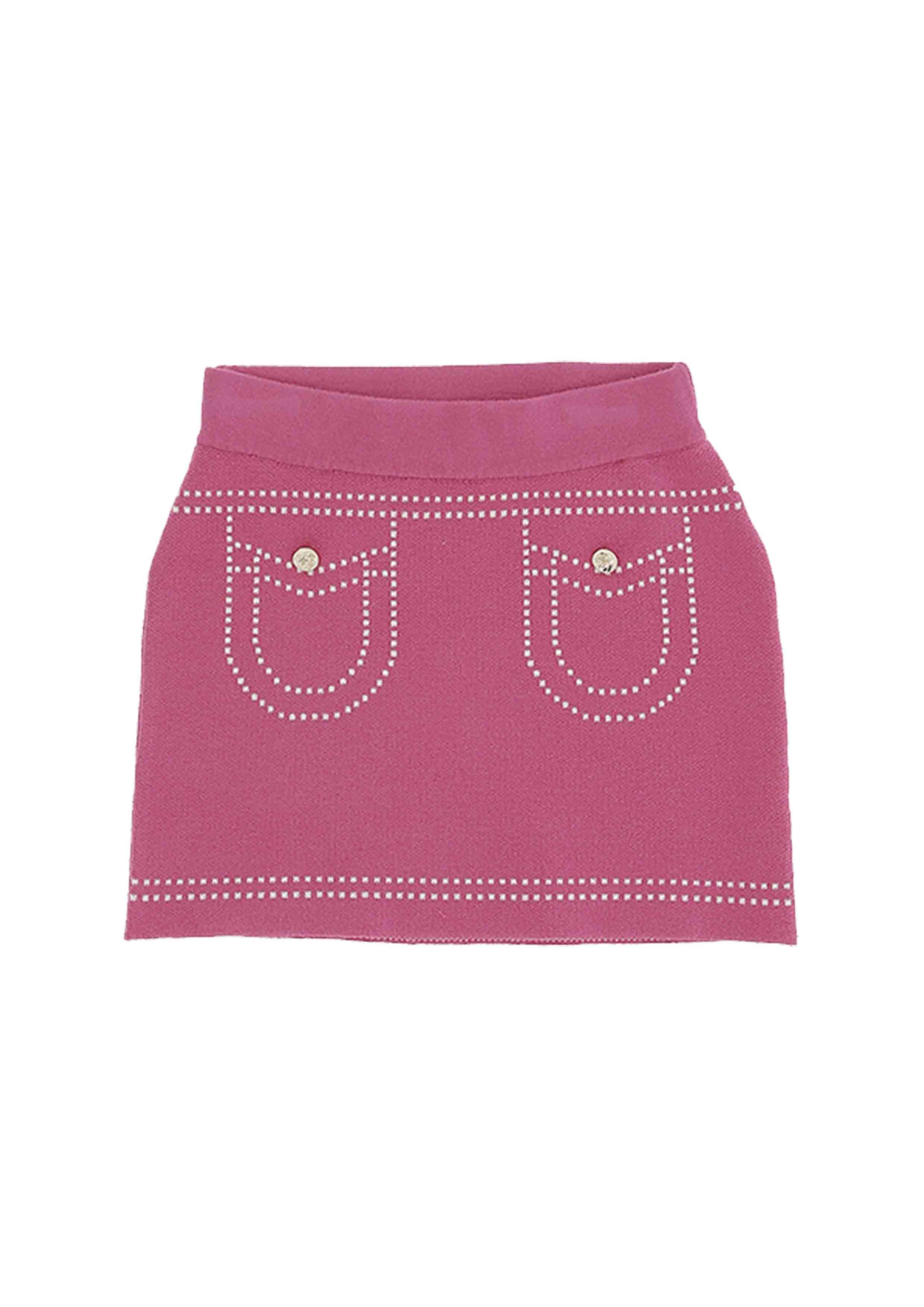 Miss Blumarine Pink Mini Knitted Skirt