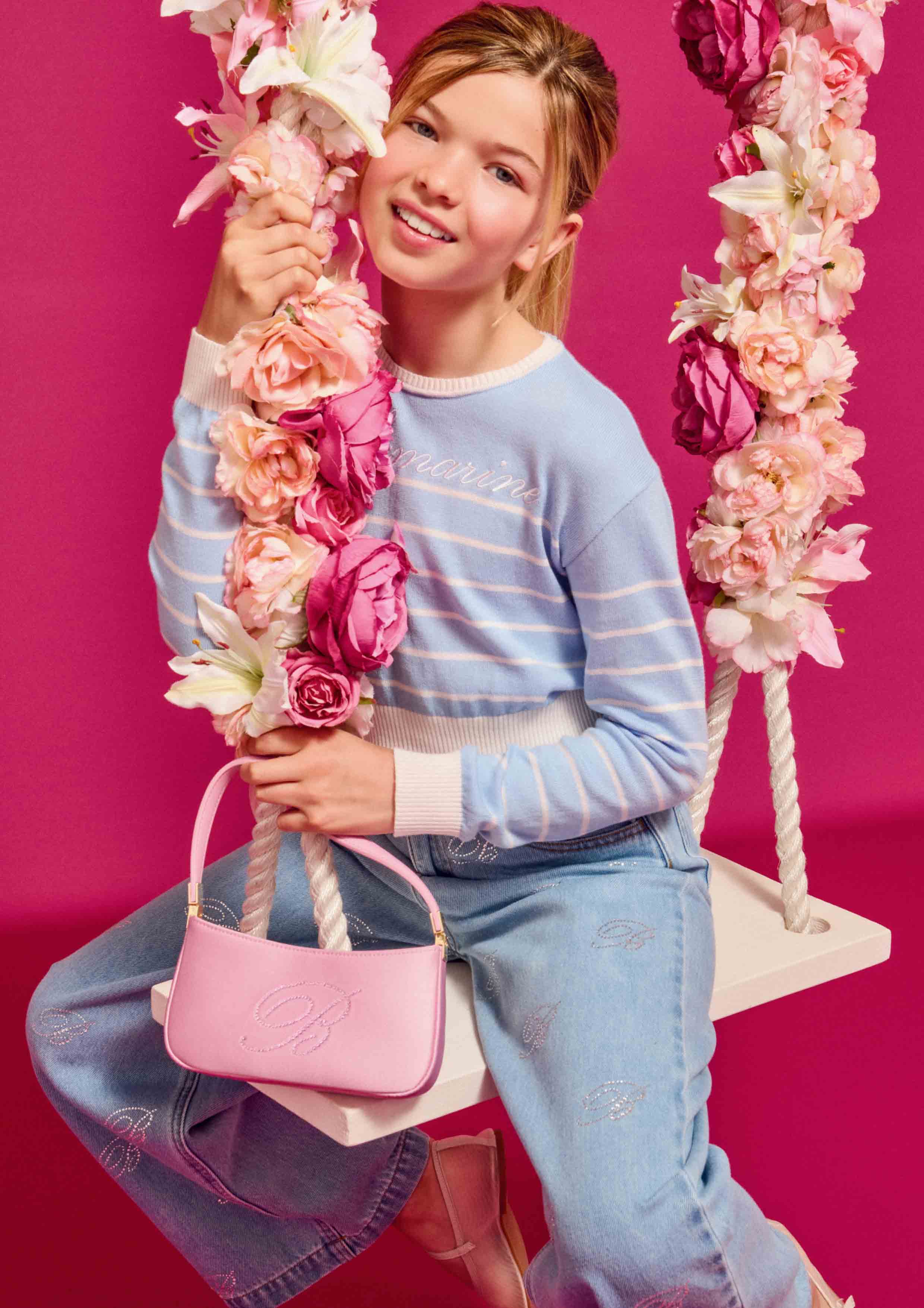 Miss Blumarine Light-Blue Soft Knit