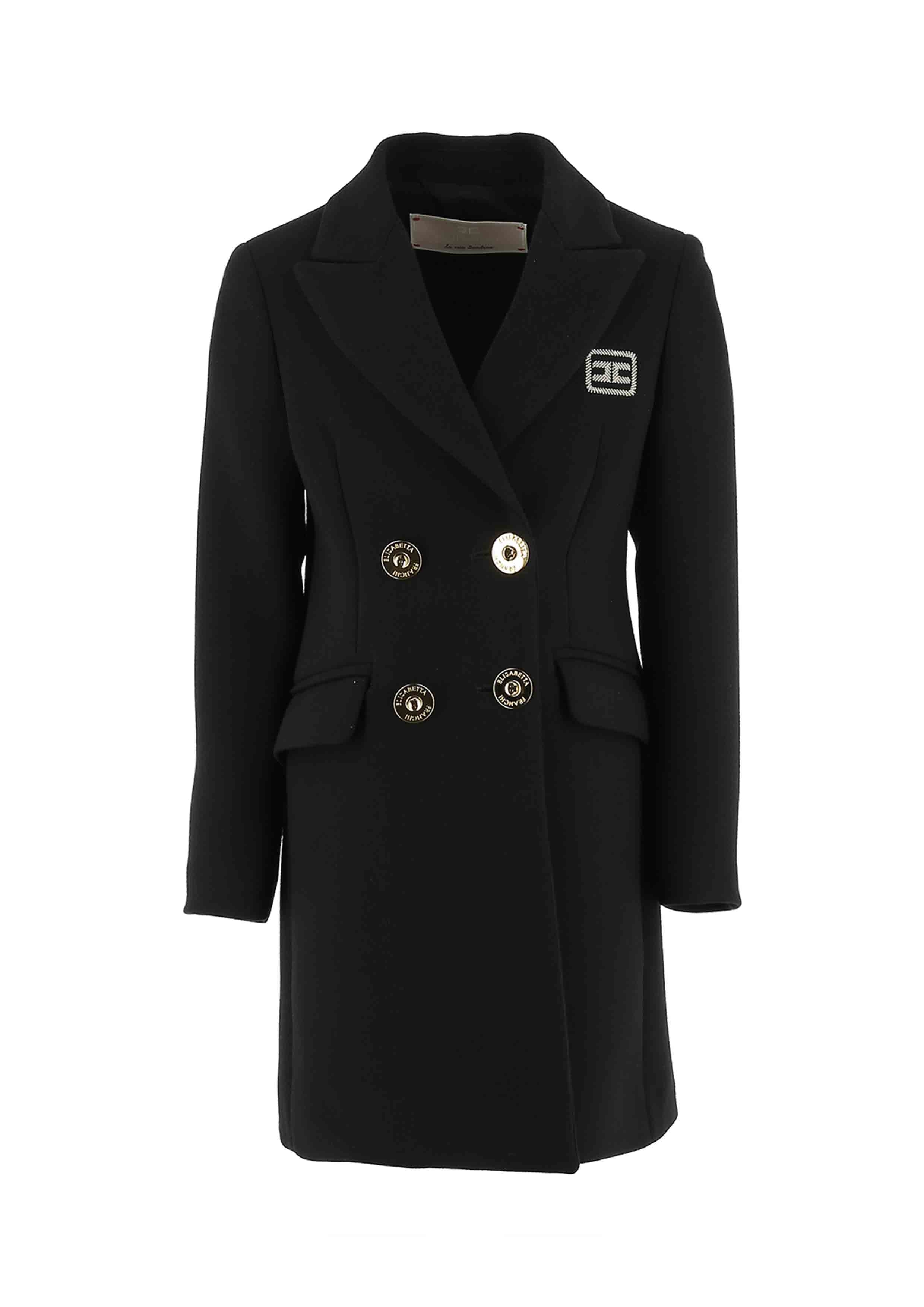 Elisabetta Franchi Black Long Coat