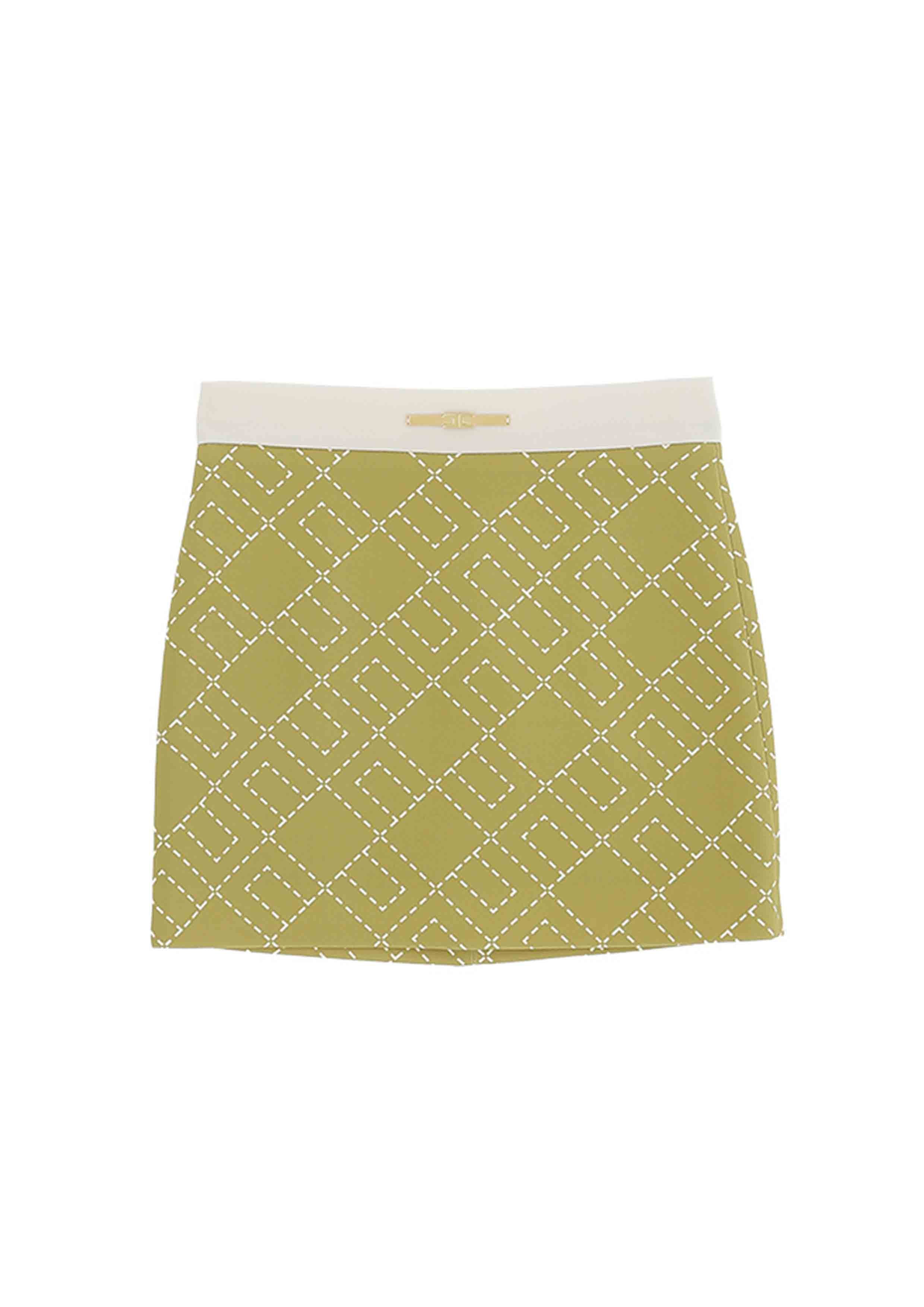 Elisabetta Franchi Mini Green Skirt