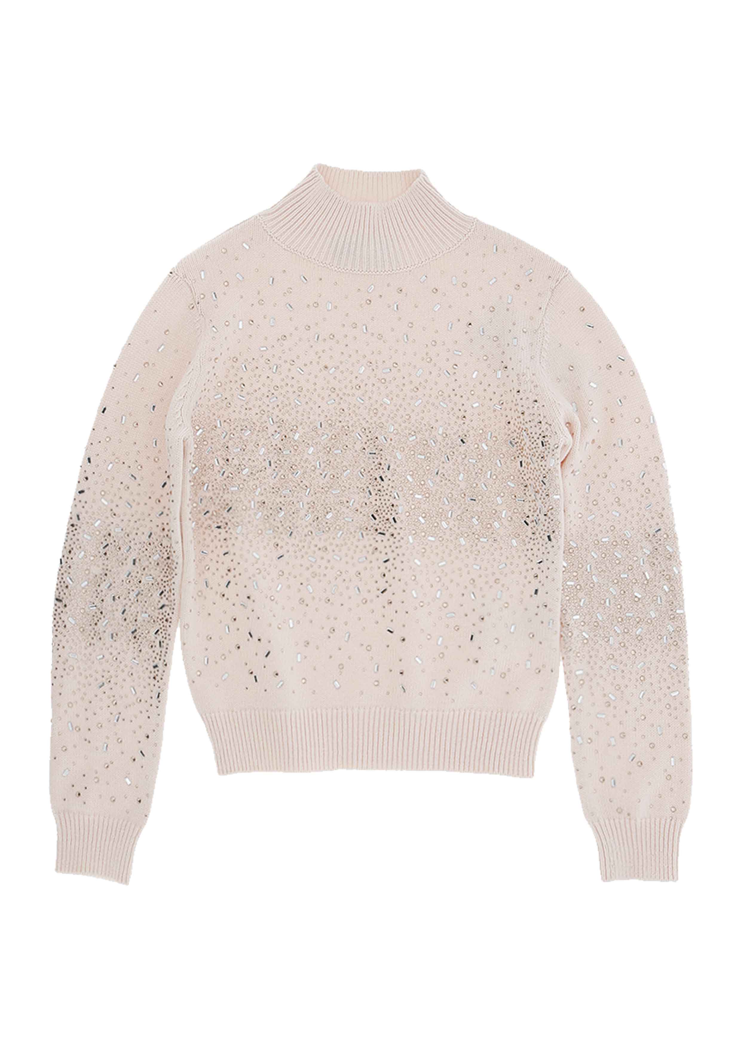 Ermanno Scervino Pink Rhinestones Sweater