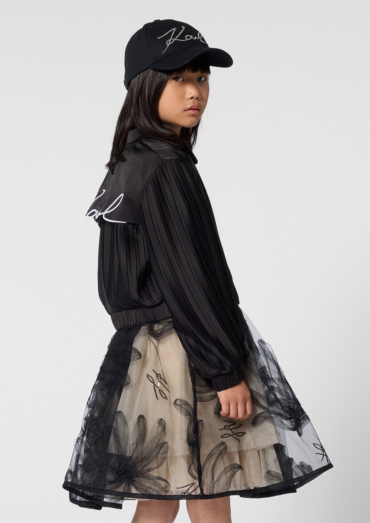 Karl Lagerfeld Pleated Detail Jacket