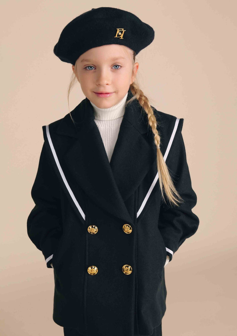 Elisabetta Franchi Wool Sailor Coat