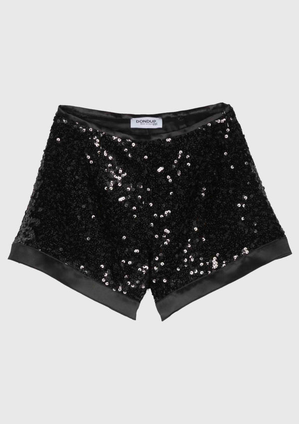 Dondup Black Sequin Bermuda Shorts