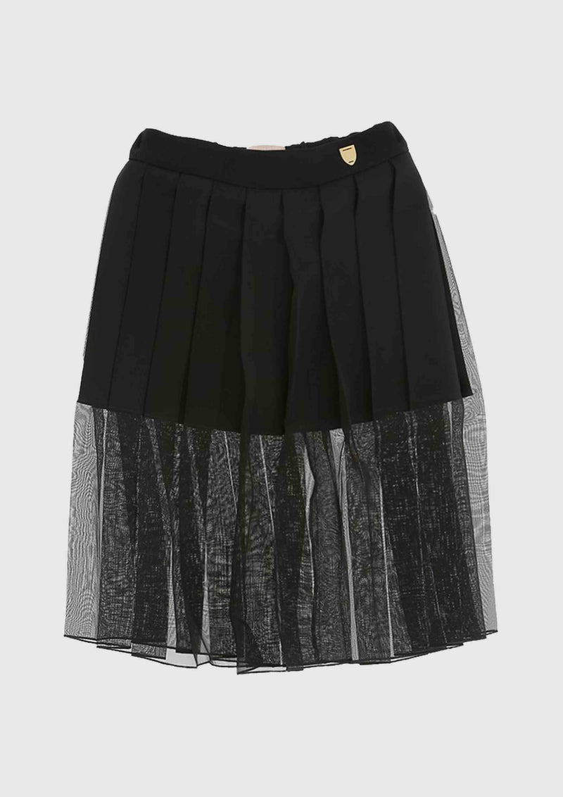 Elisabetta Franchi Chiffon Pleated Skirt