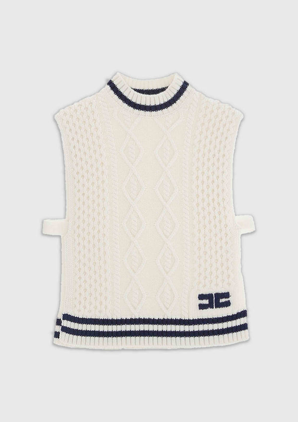 Elisabetta Franchi Cable Sweater Vest