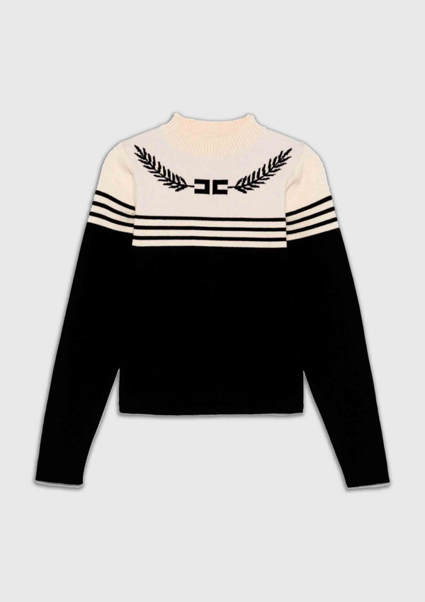 Elisabetta Franchi Laurel Design Contrast Knit