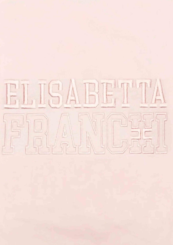 Elisabetta Franchi Pink Blanket with Embroidery