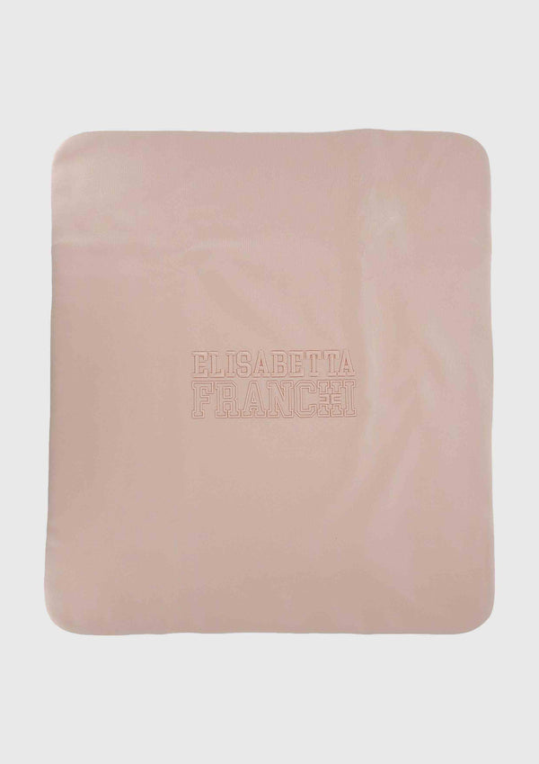 Elisabetta Franchi Pink Blanket with Embroidery