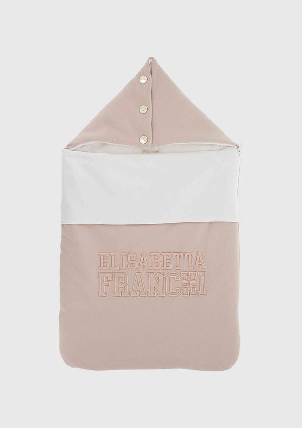 Elisabetta Franchi Pink Sleeping bag with embroidery