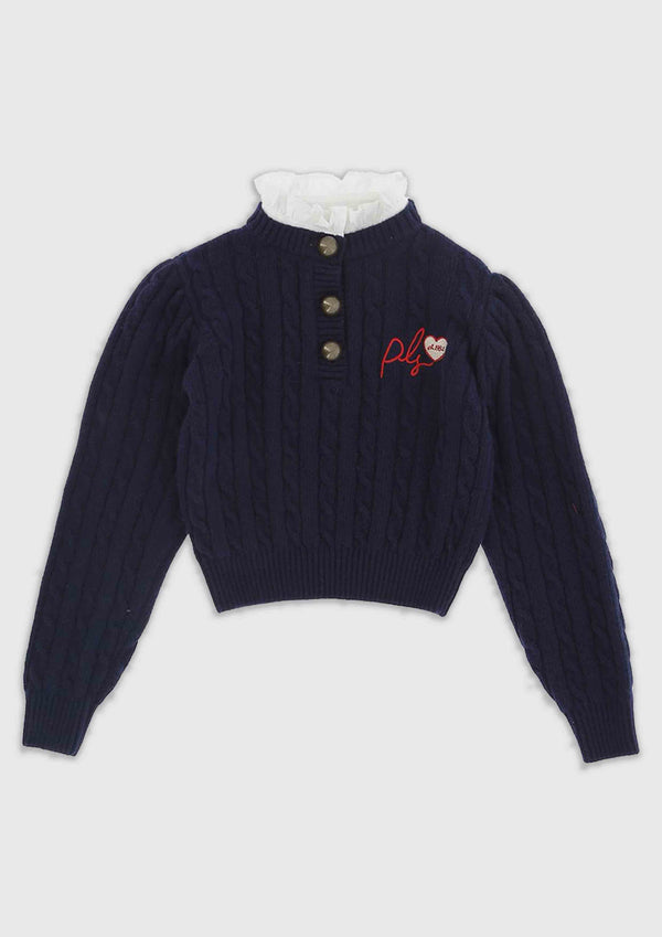 Philosophy Navy Cable Sweater