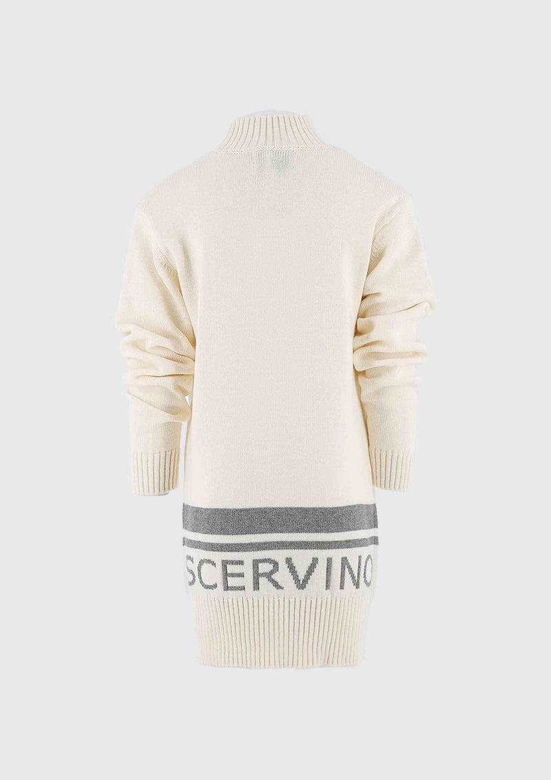 Ermanno Scervino Knitted Ivory Dress