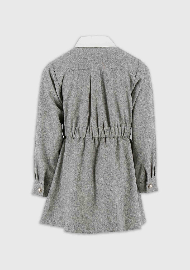 Ermanno Scervino Grey Pleated Dress