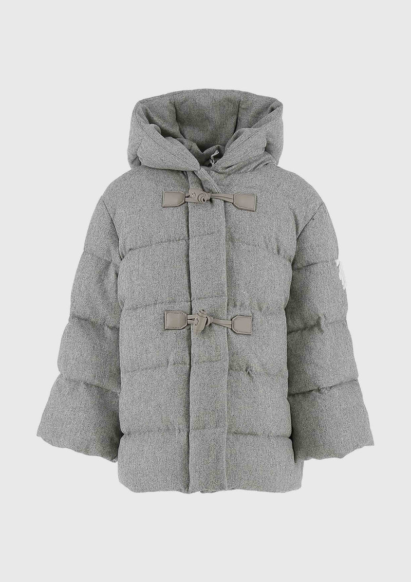 Ermanno Scervino Grey Puffer Coat