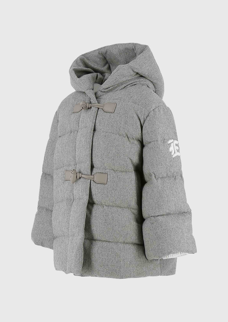 Ermanno Scervino Grey Puffer Coat