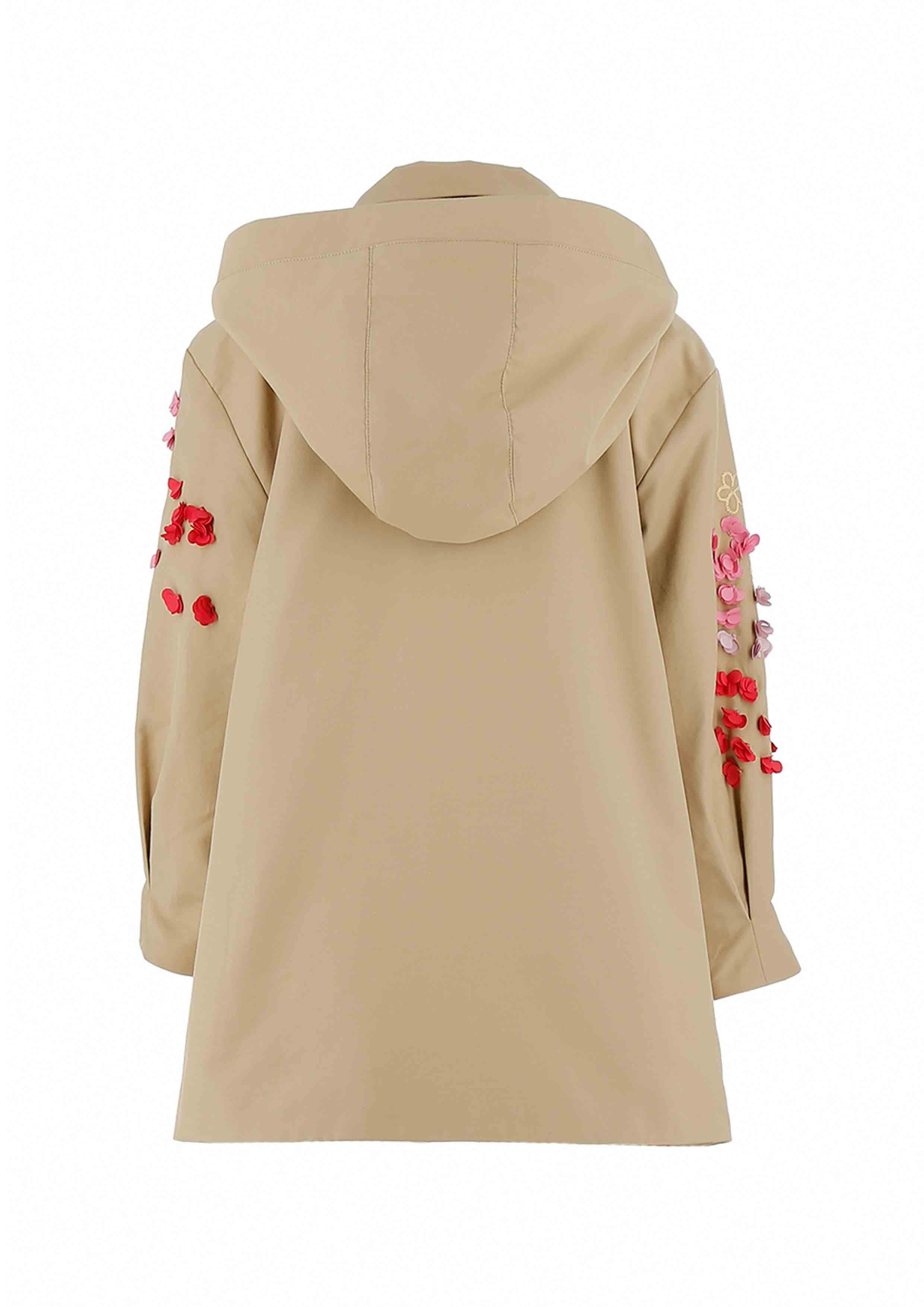 Ermanno Scervino Parka with Floral Applique