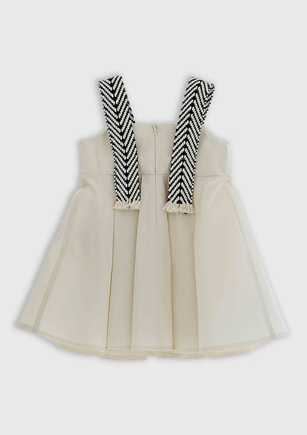 Elisabetta Franchi Ivory Taffeta Dress