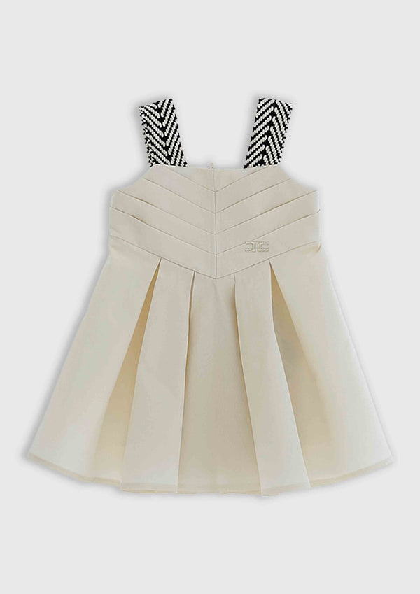 Elisabetta Franchi Ivory Taffeta Dress