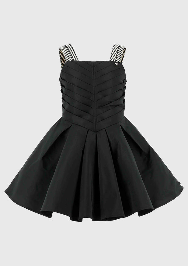 Elisabetta Franchi Black Taffeta Dress