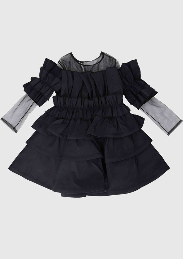 Elisabetta Franchi Black Taffeta Dress