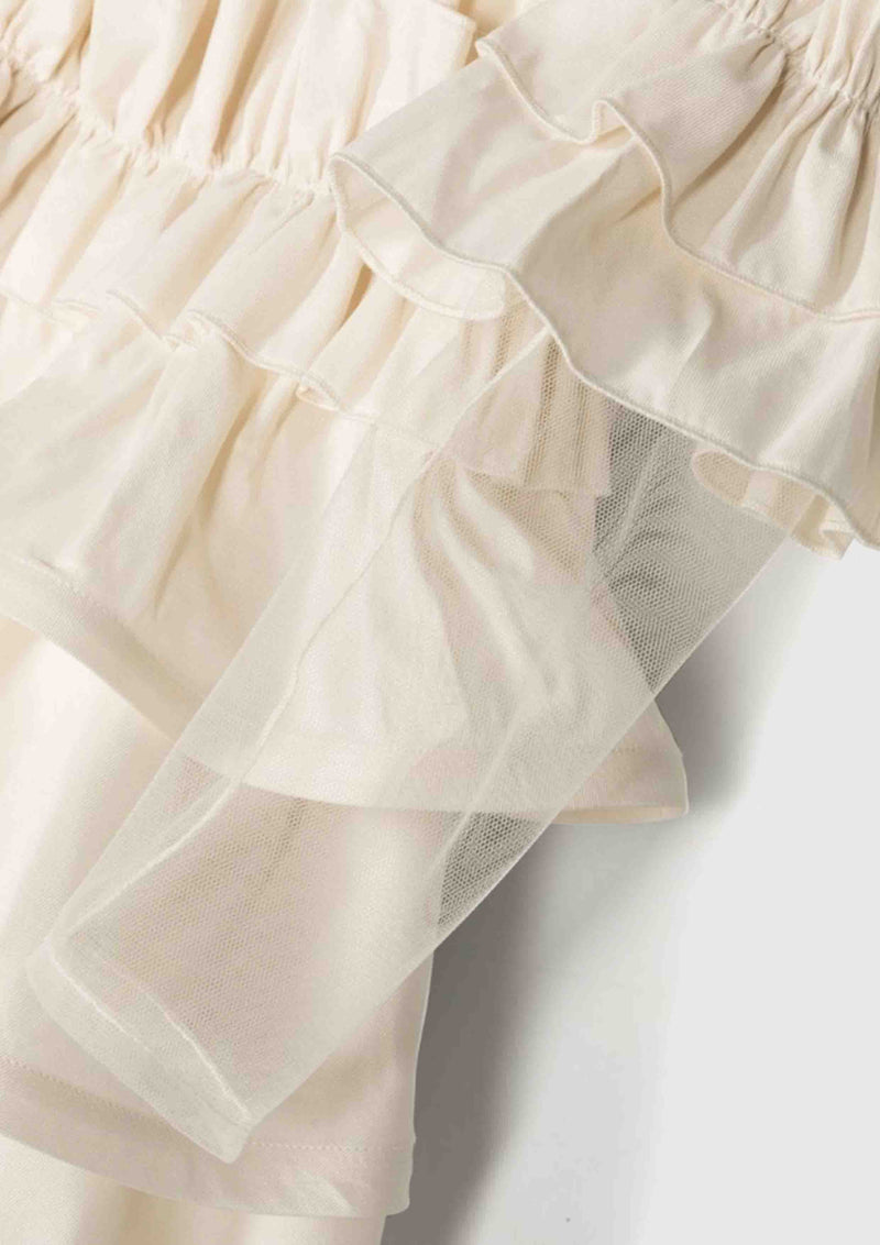 Elisabetta Franchi Ivory Taffeta Dress