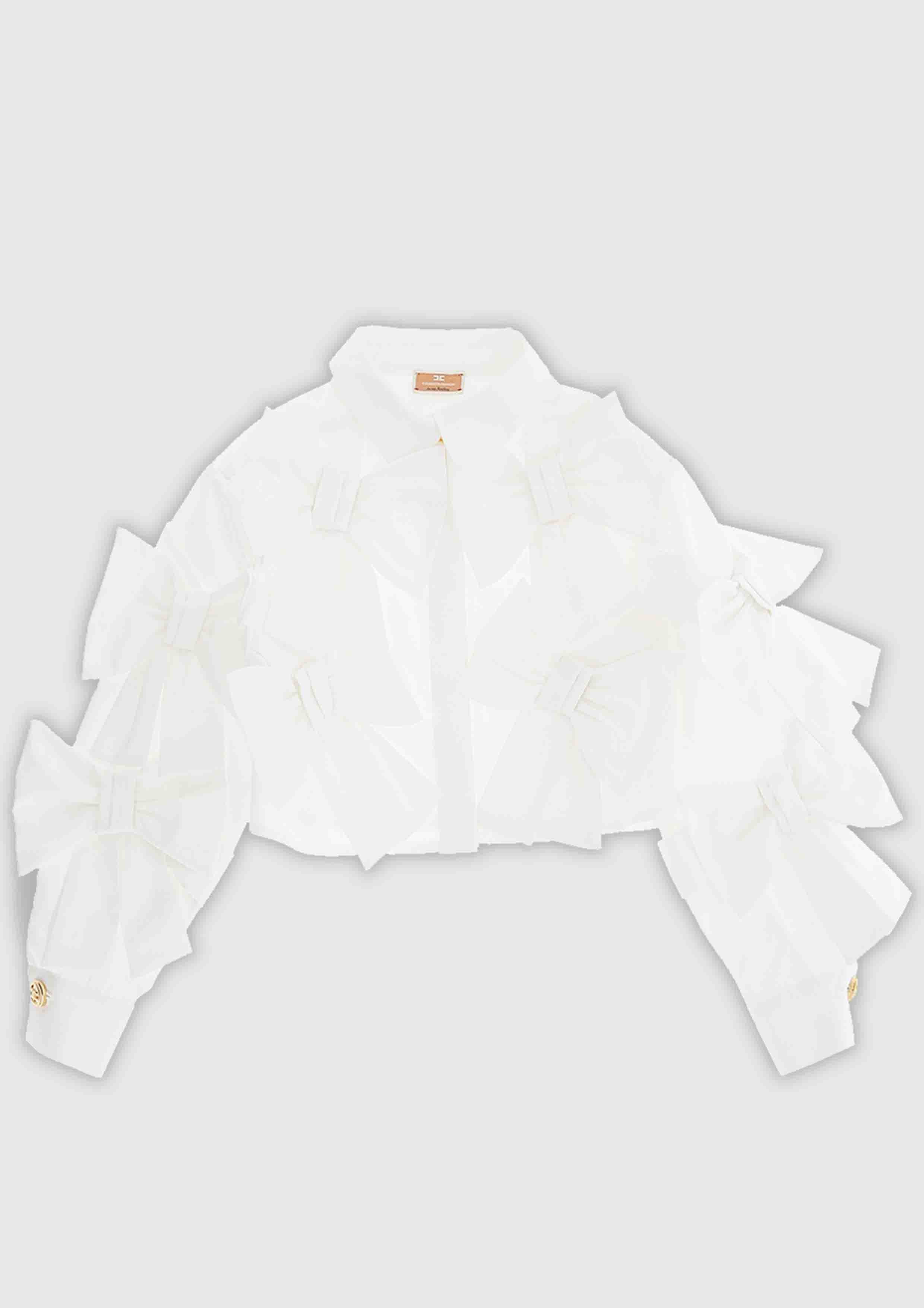 Elisabetta Franchi White Bow Shirt