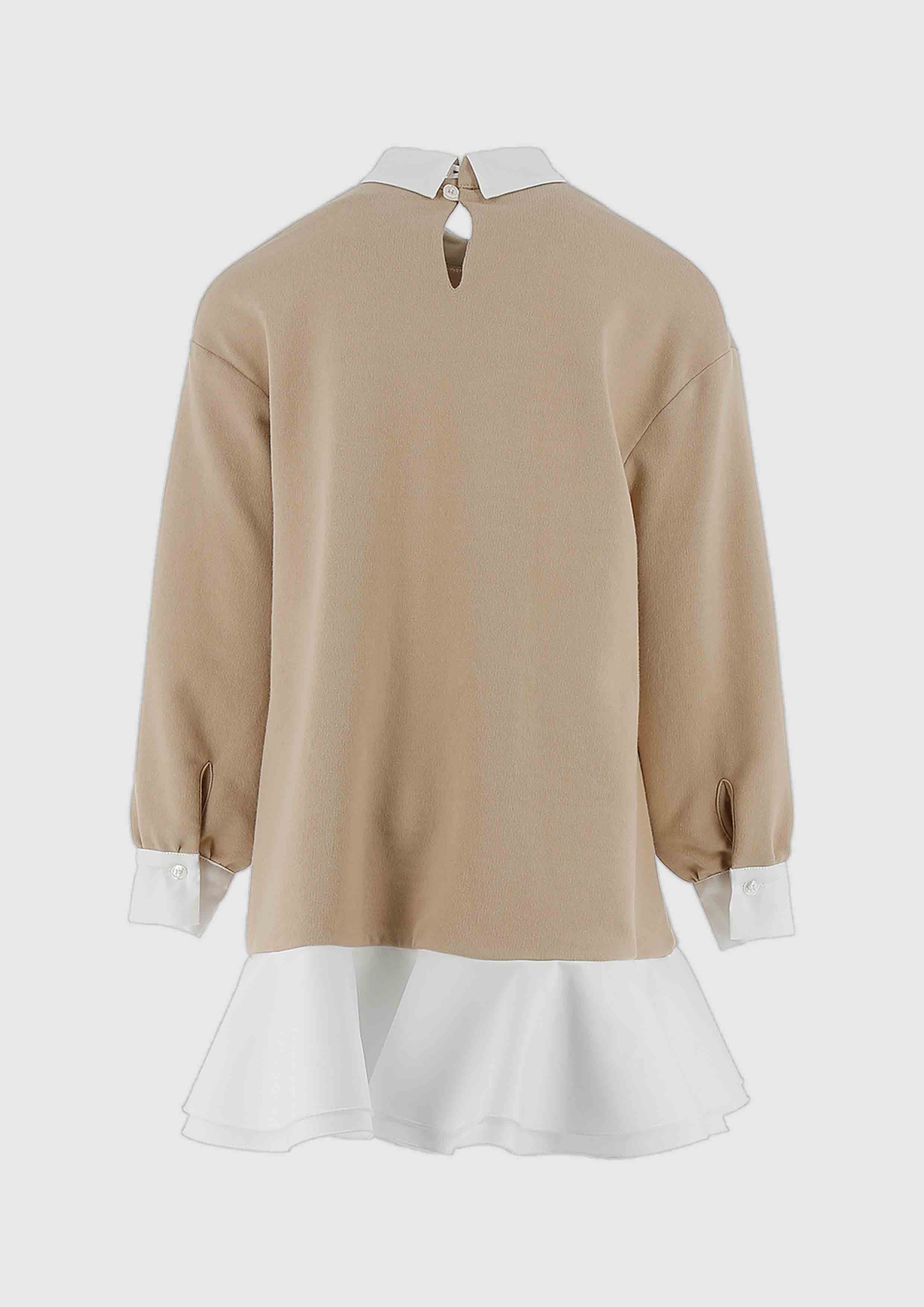 Elisabetta Franchi Camel Sweatshirt Dress (Toddler Version)