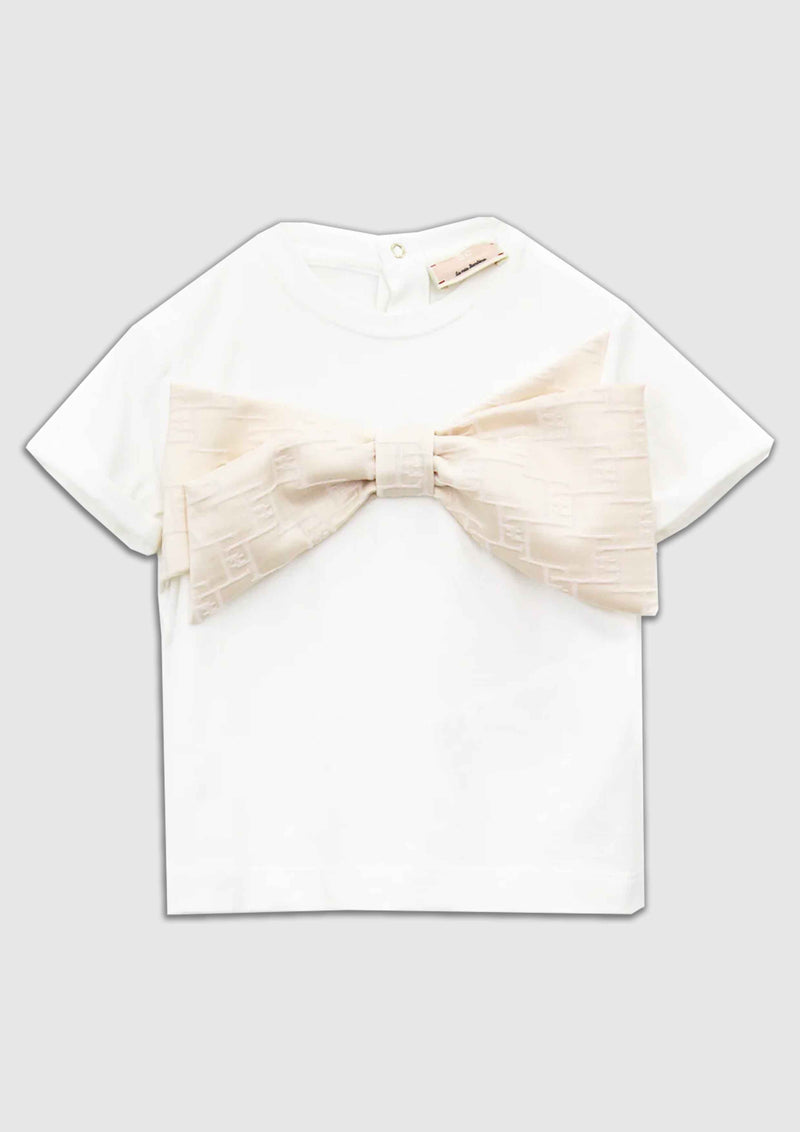 Elisabetta Franchi White Bow T-shirt