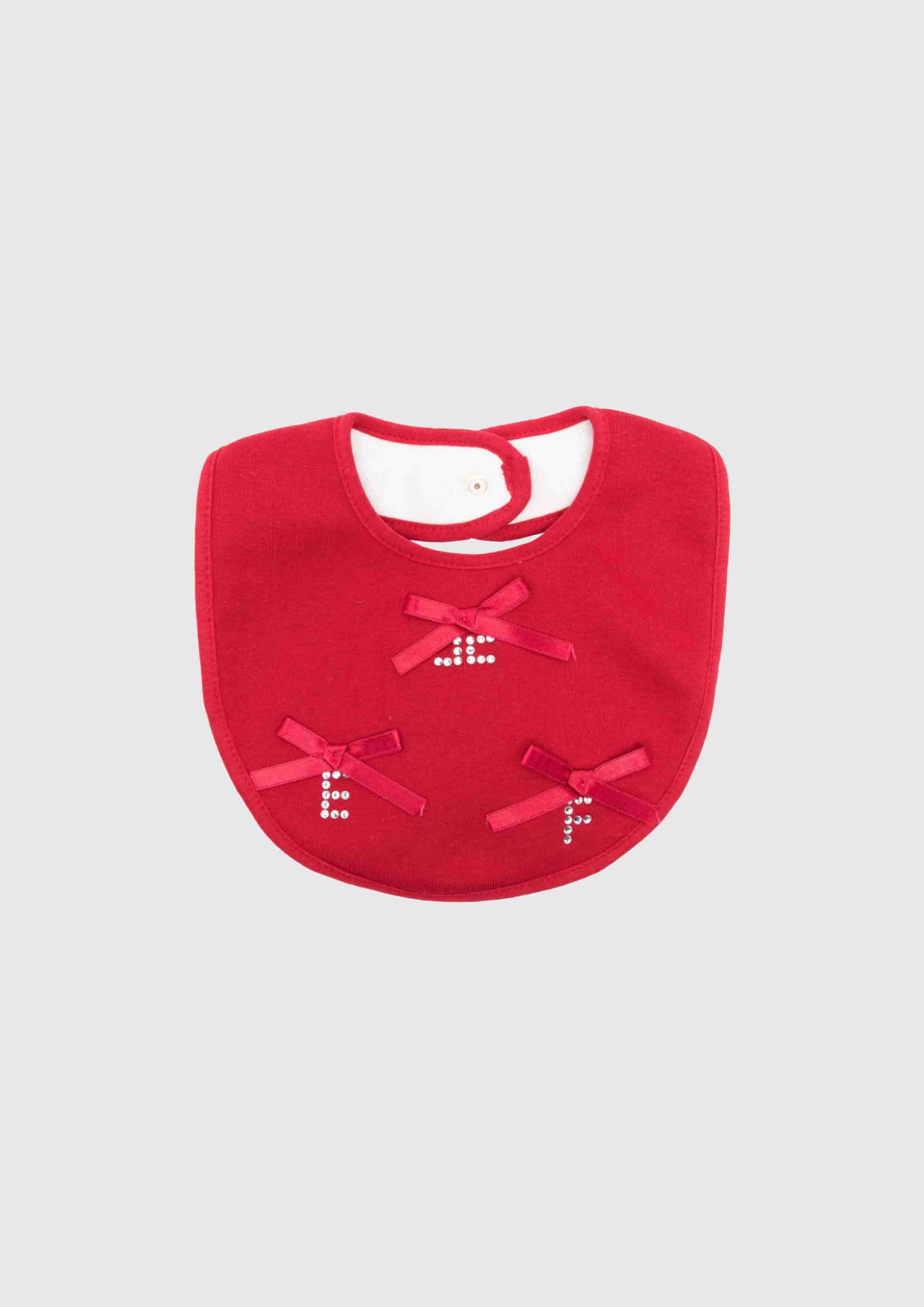 Elisabetta Franchi Red Bows Bib