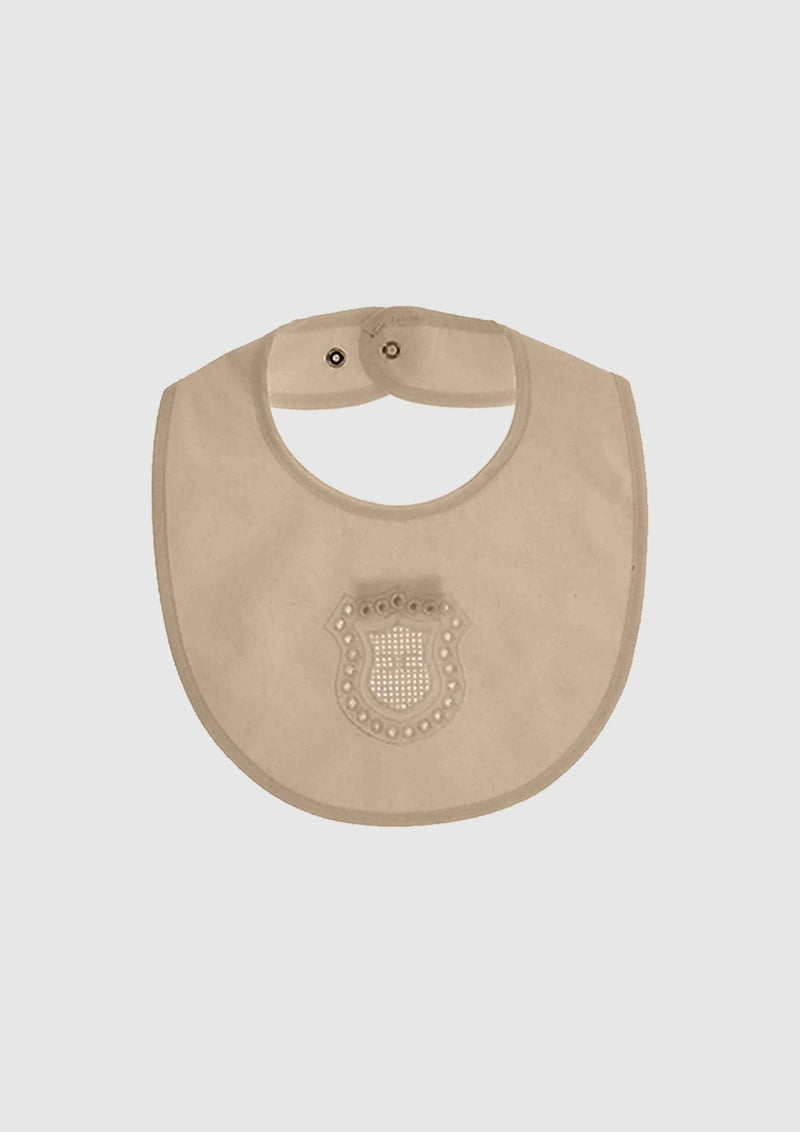 Elisabetta Franchi Beige Emblem Bib