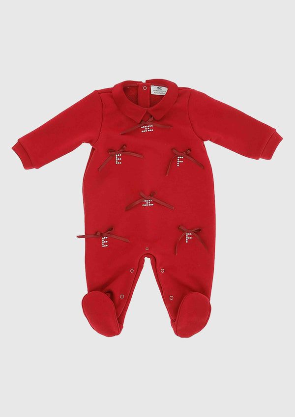 Elisabetta Franchi Red Bows Onesie