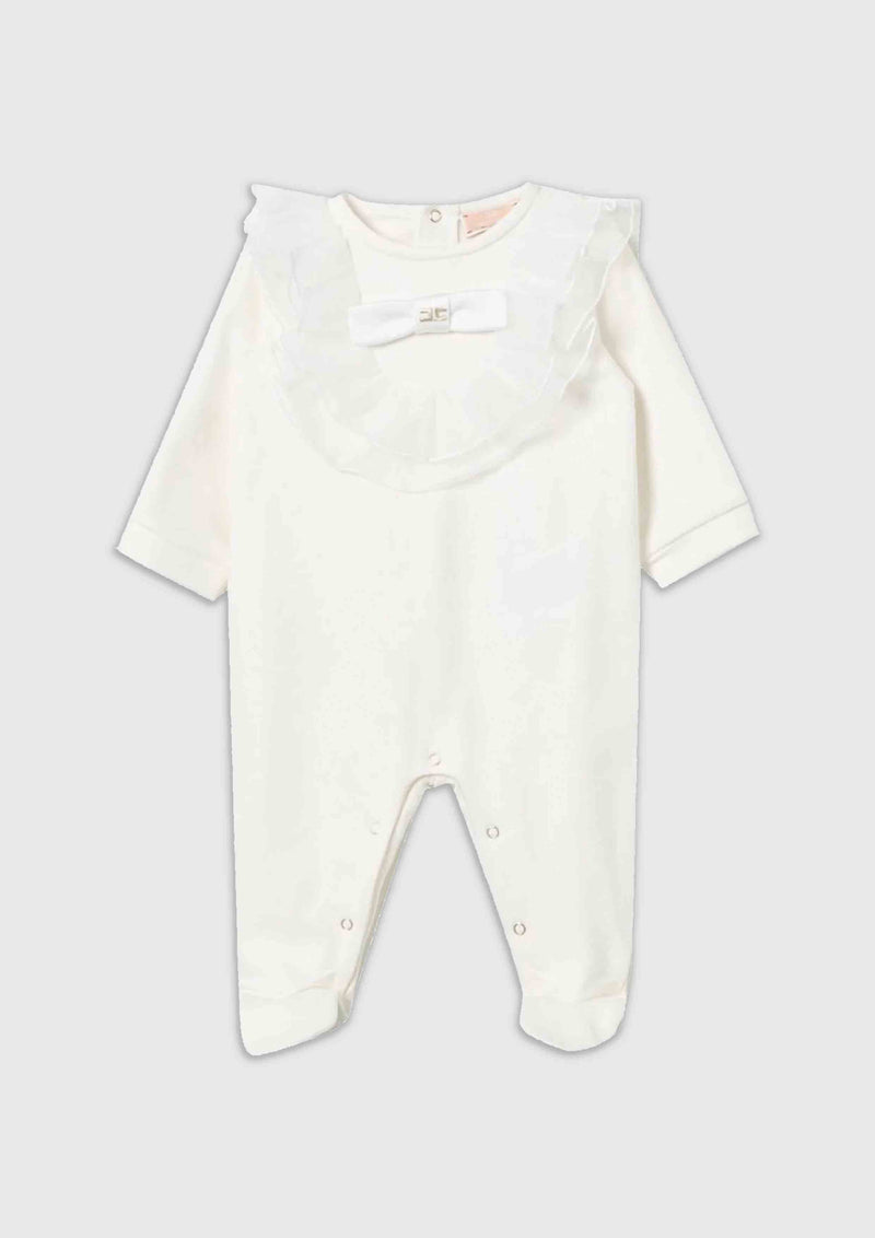 Elisabetta Franchi White Babygrow with Organza