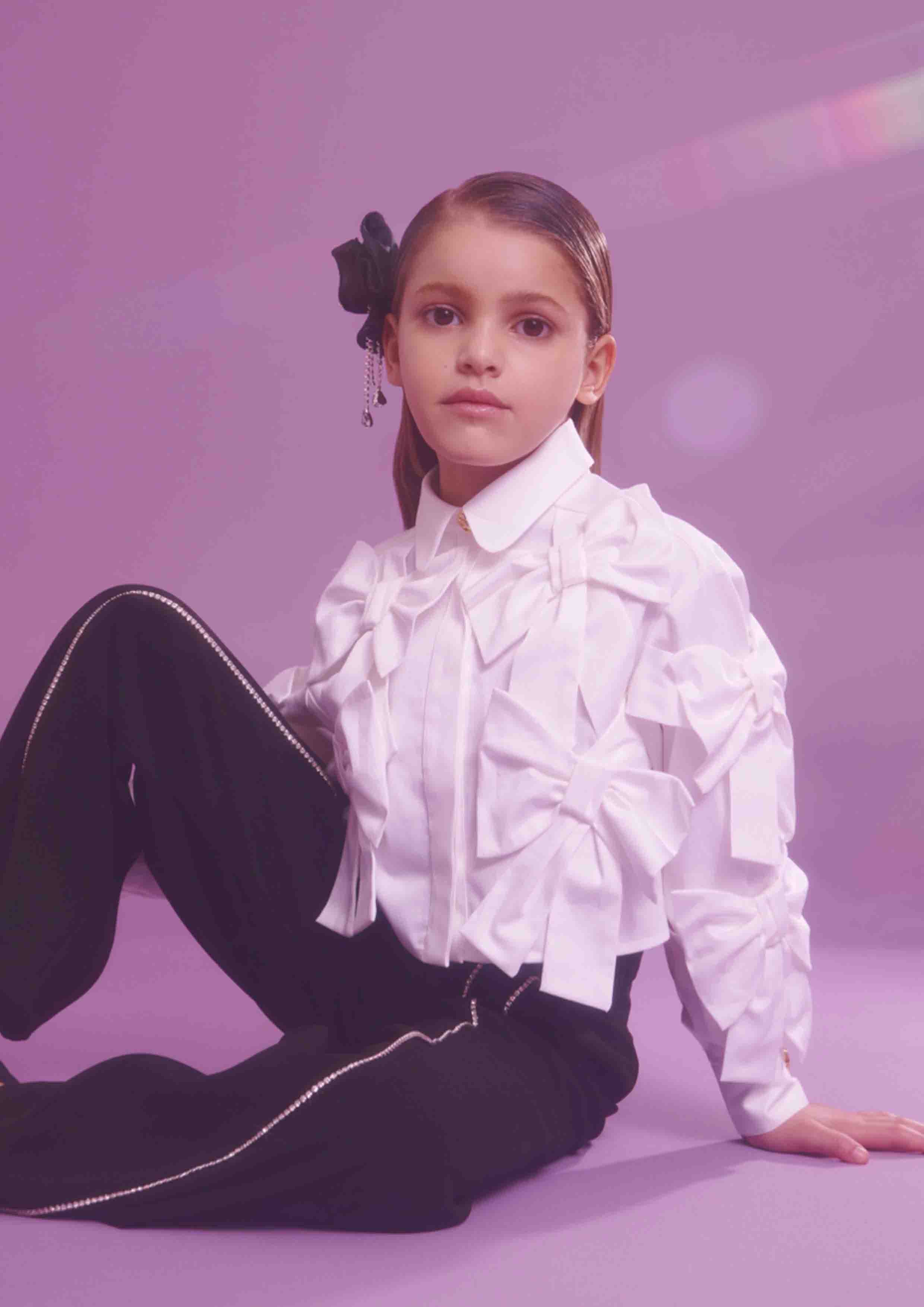 Elisabetta Franchi White Bow Shirt