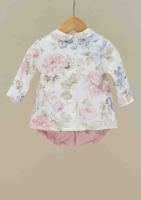 Ninnaoh Floral Outfit Set With Matching Headband