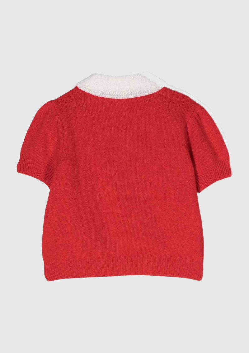 Philosophy Red Merino Knit with Bow