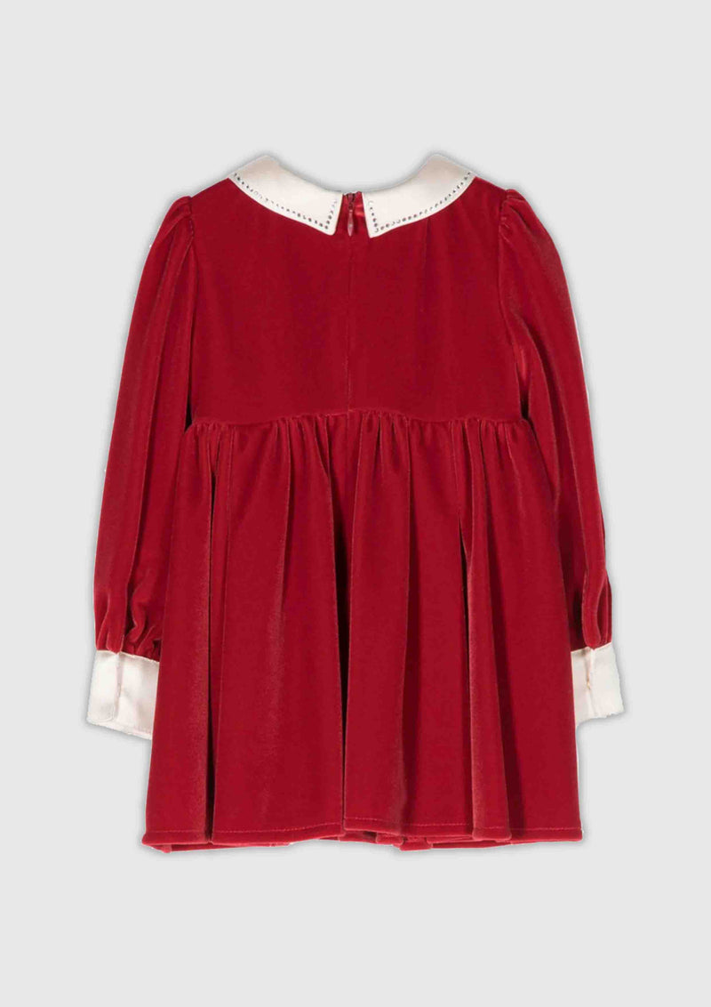 Elisabetta Franchi Red Soft Velvet Dress