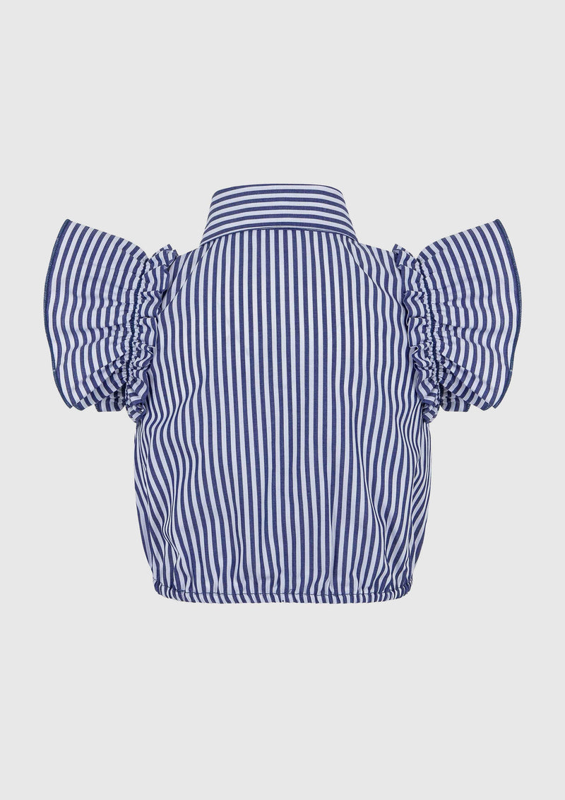 Lapin House Stripe Cropped Shirt