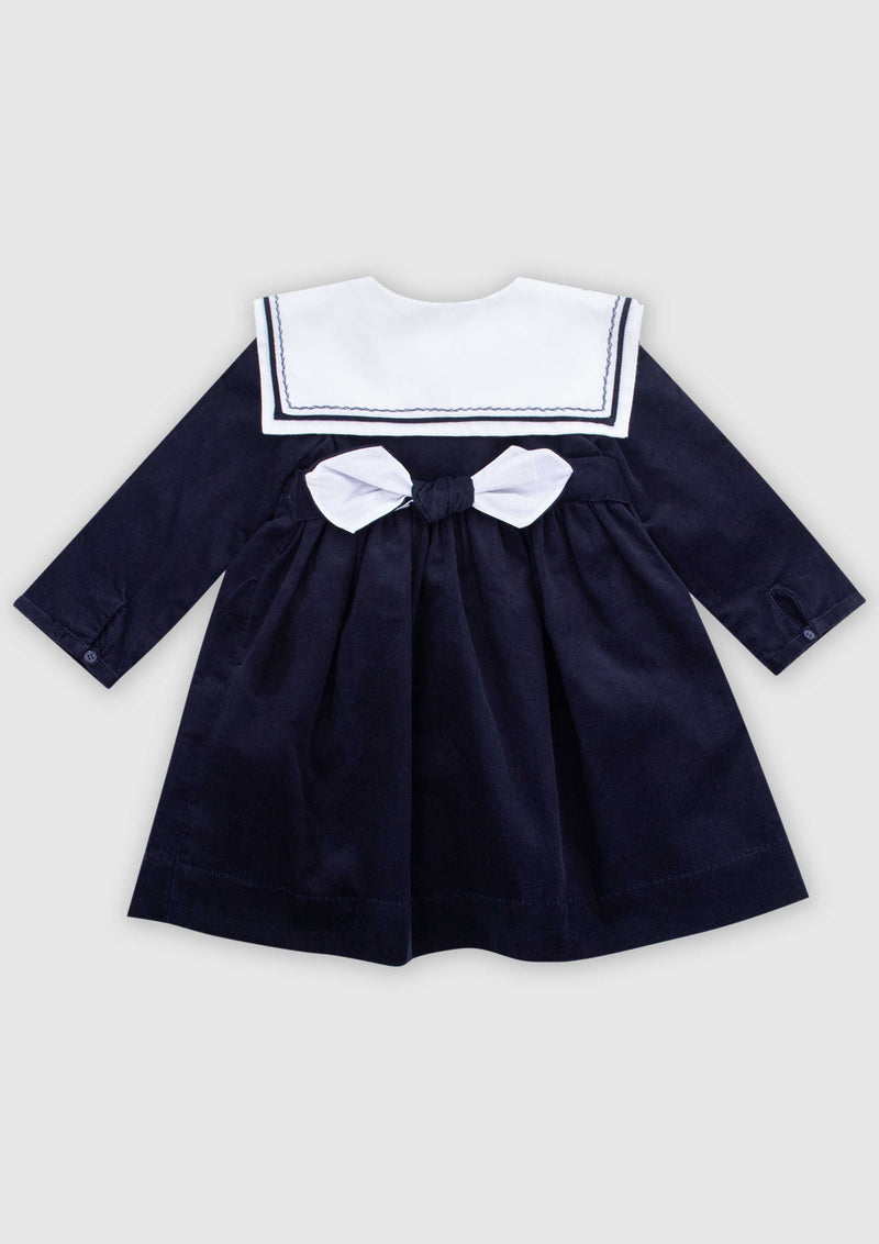 Navy Corduroy Sailor Dress