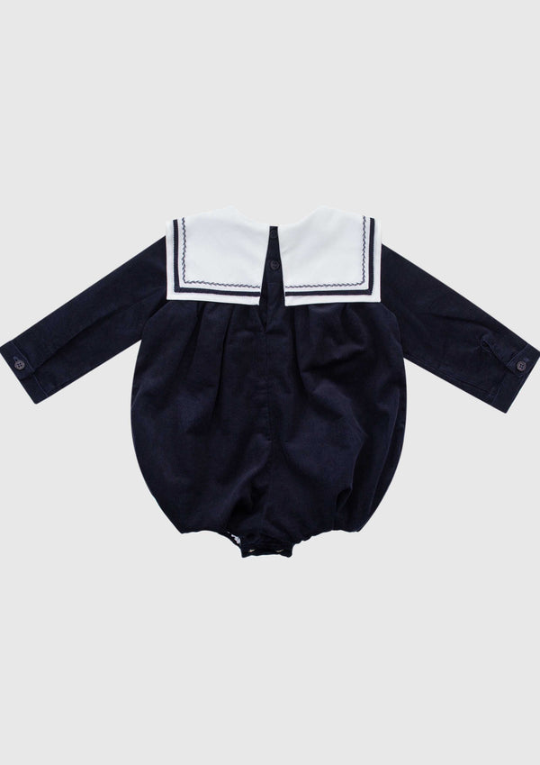 Navy Sailor Corduroy Onesie