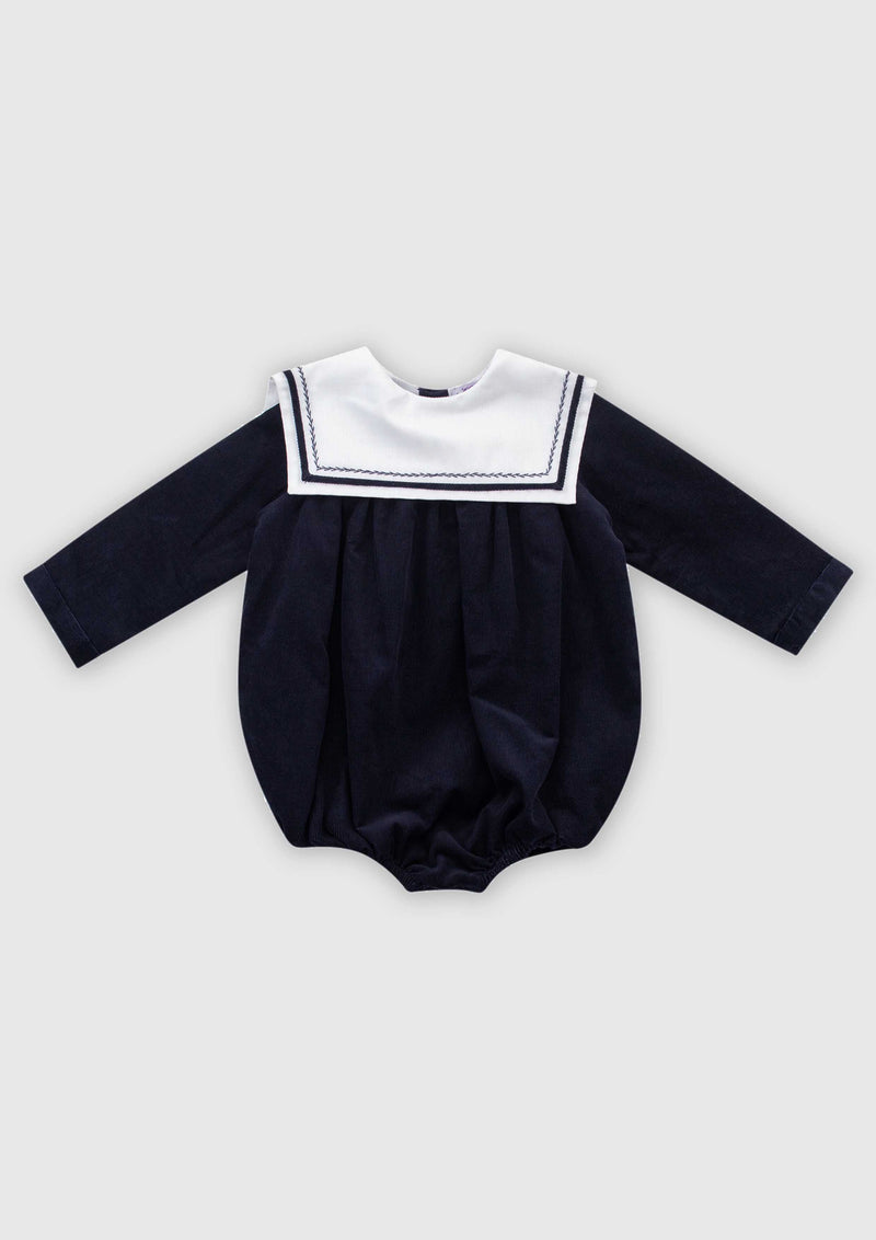 Navy Sailor Corduroy Onesie