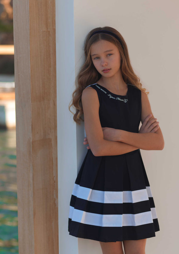 Lapin House Navy Nautical Dress