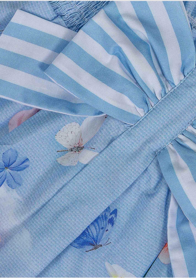 Lapin House Blue Smocked Dress