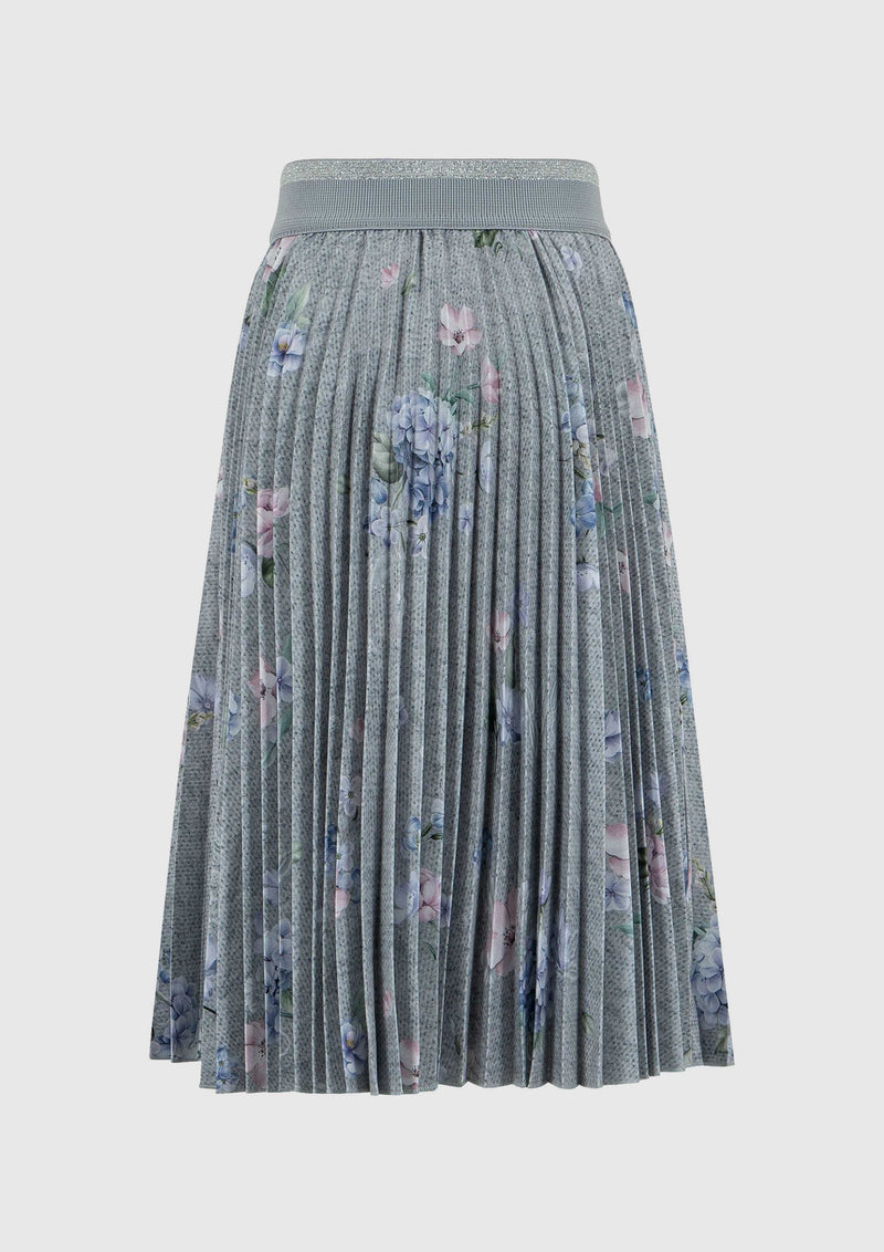 Grey Pleated Skirt