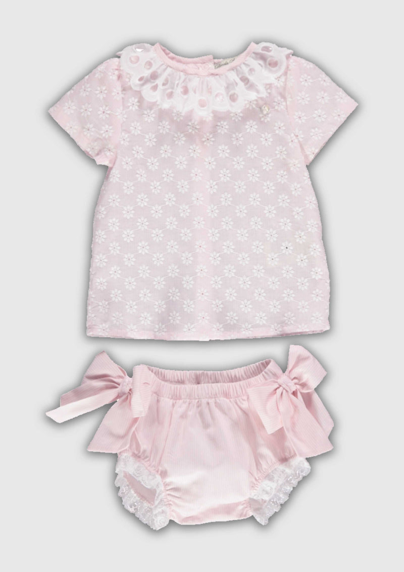 Piccola Speranza Pink Embroidered Set