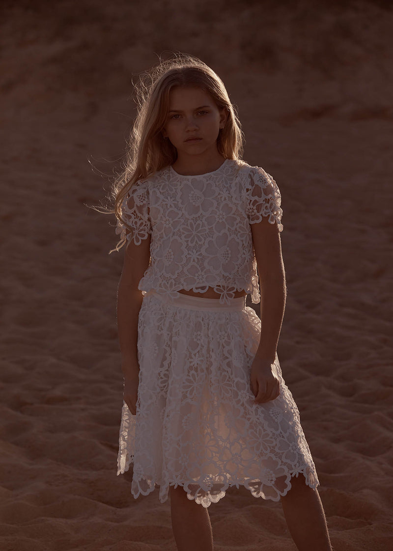 Petite Amalie Floral Lace Skirt