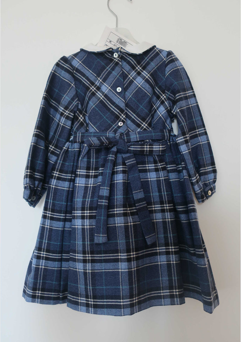 Tartan Smocked Wool Mix Dress