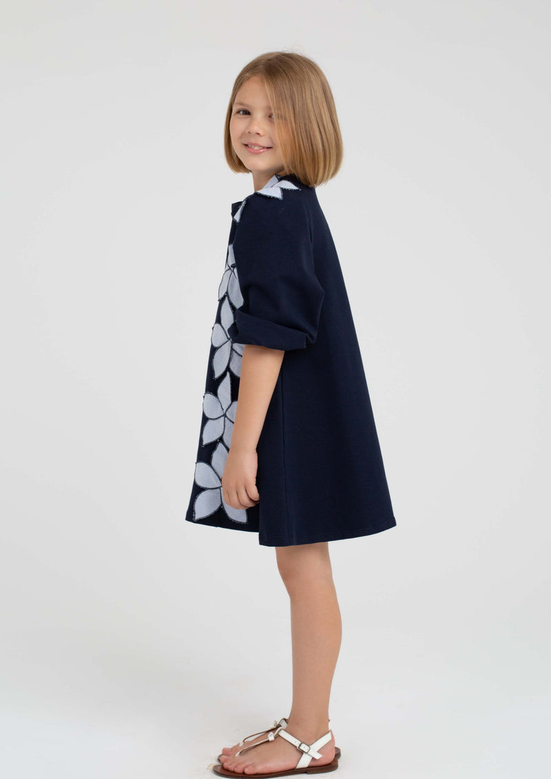 Piccola Ludo Adda Navy Dress